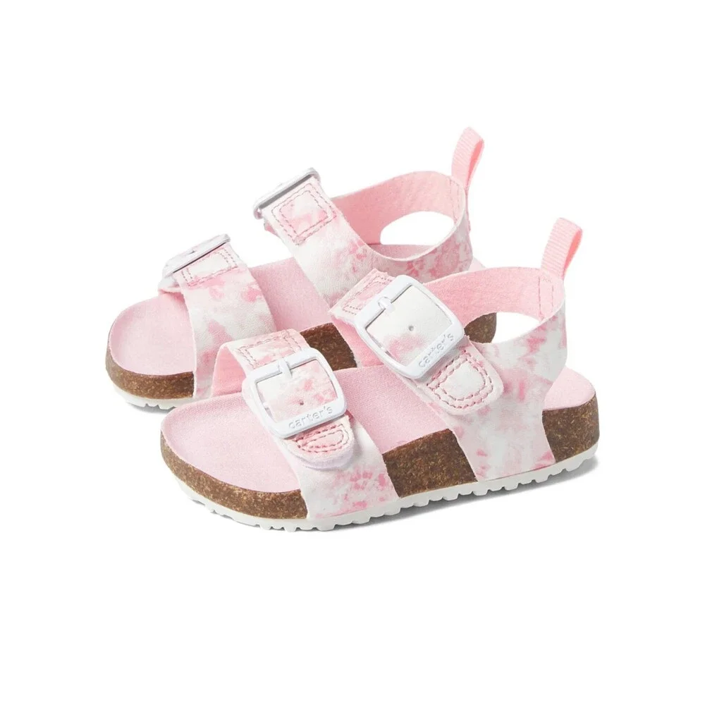 Carter's Duncan Sandals Girls 11 Pink Tie Dye Round Toe Adjustable Strap ZAP2610